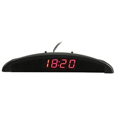 Abbildung von SRMAN 3In1 Auto Car 12V Digital LED Voltmeter Spannung Temperatur Uhr Thermometer Kfz, Rot