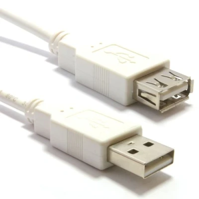 Abbildung von USB 2,0 Hoch Geschwindigkeit Kabel Verlängerung Anschlusskabel A Stecker Zum Buchse Weiß 2 m [2 Meter/2m]