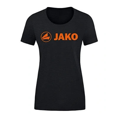 Abbildung von JAKO Damen T Shirt Promo, Schwarz Meliert/Neonorange, 42