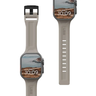Abbildung von UAG Apple Watch Armband Silikon und TPU (weich) Grau Geeignet für Series 1 10 / SE Ultra (2)