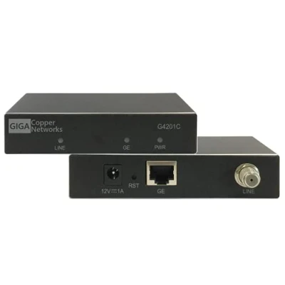 Abbildung von GIGA Copper G.hn Wave2 EoC Bridge Gigabit Ethernet Over Coax, Netzwerk über Koaxialkabel, 1600 Mbit/s, Latenz