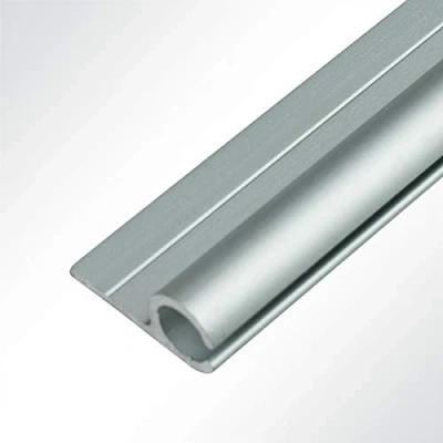 Abbildung von LYSEL® Kederschiene Kederleiste Kederprofil 15x30mm eloxiert 1m Grau Ø10mm für Keder 5 9mm