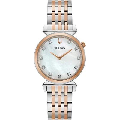 Abbildung von Bulova Damen Analog Quarz Uhr mit Edelstahl Armband 98P192