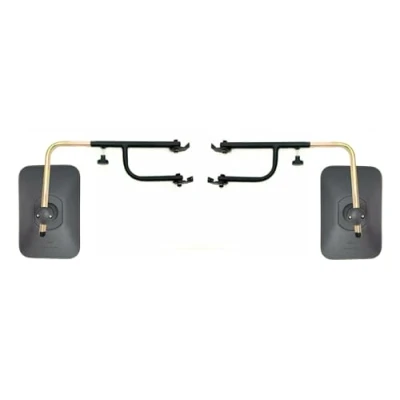 Abbildung von MelTruck® 2x Außenspiegel Spiegel 305x205 Traktor LKW Bagger ø15 28 mm Spiegelhalter SET