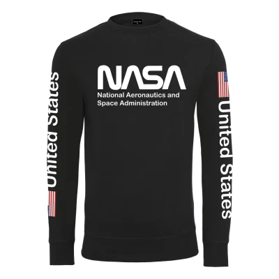 Abbildung von Mister Tee NASA US Crewneck Sweatshirt, Herren, Größe: XS, Black