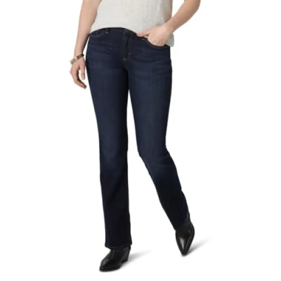 Abbildung von Lee Damen Regular Fit Bootcut Jeans, Blackout, 44 Kurze Schlauch