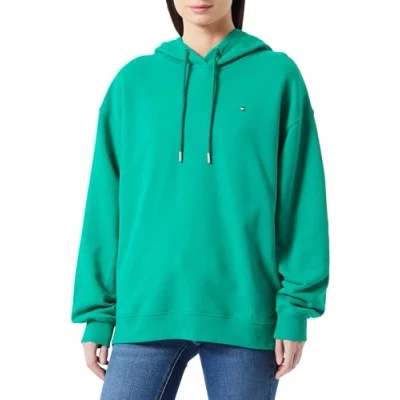 Abbildung von Tommy Hilfiger Curve FLAG ON Chest Hoodie Sweatshirt, Damen, Größe: 52, Olympic green
