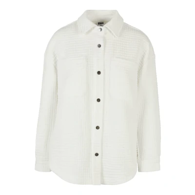 Abbildung von Urban Classics Overshirt Hemdbluse, Damen, Größe: Medium, White