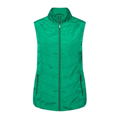 Abbildung von Ulla Popken Coutures Fantaisie COL Montant Poches ZIPPÉES Weste, Damen, Größe: 42/44, Emerald