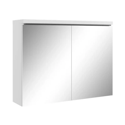 Abbildung von Badplaats B.V. Spiegelschrank Paso 80cm Weiß Schrank Spiegel Badezimmer Badmöbel Set Hängeschrank