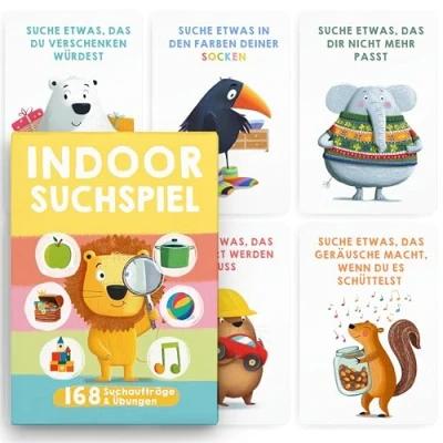 Abbildung von TWIVEE Indoor Schatzsuche Karten für Kinder Finde Es Suchspiel Spiele ab 3, 4, 5, 6, 7, 8, 9 Jahren Entdeckerkarten Gefunden Lernspiel &amp; Geschenk Mädchen und Jungen