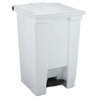 Abbildung von Rubbermaid Commercial Products FG614400WHT HDPE Step On Abfalltonne, 45,4 L, Weiß