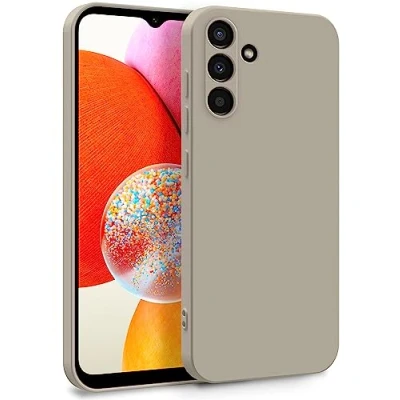Abbildung von MyGadget Hülle für Samsung Galaxy A14 5G Zweilagige Handyhülle mit Kameraschutz Cover Innenfutter &amp; Silikon außen Grau