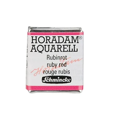 Abbildung von Schmincke HORADAM® AQUARELL feinste Künstler Aquarellfarben, 351 Rubinrot, 14 044, 1/2 Näpfchen