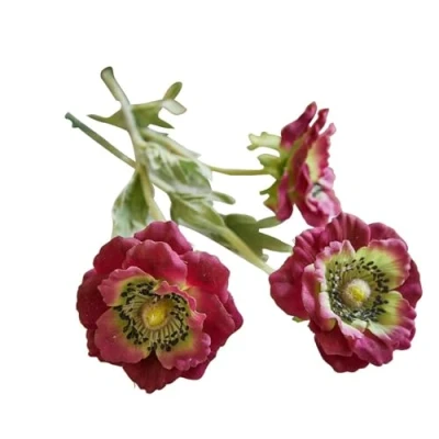 Abbildung von Loberon Deko Blume 3er Set Inara, naturgetreue Optik, handgefertigt, Kunstblume, Christrose, Dekoration, Eisendraht, Polyester, Kunststoff, lila
