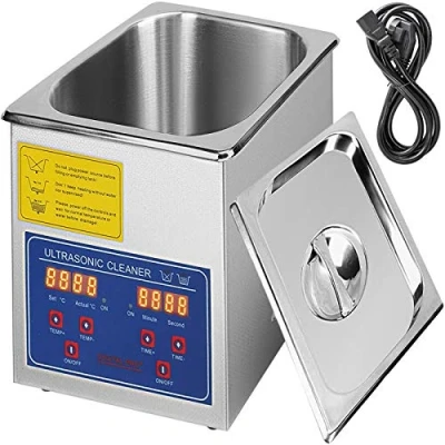 Abbildung von VEVOR Ultraschallreiniger 1,3 l Professionelle Ultraschallwaschmaschine aus Edelstahl Multifunktions mit digitalem Heiz Timer für Brillen Uhren Schmuck Labor