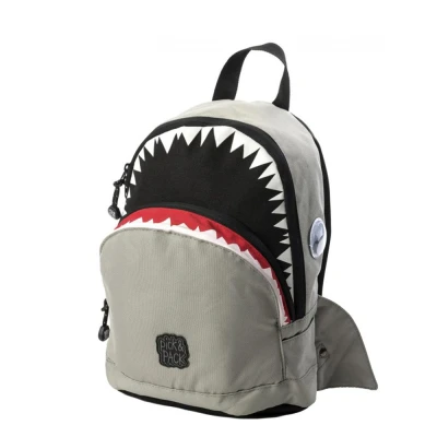Abbildung von pick &amp; PACK Shark Shape Backpack S Kinderrucksack Tagesrucksack für Kinder, Größe: One Size, Light grey