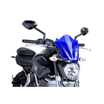 Abbildung von Puig 7015A Windschutzscheibe Cockpitverkleidung für Yamaha MT 07 2014, Blau, Medium