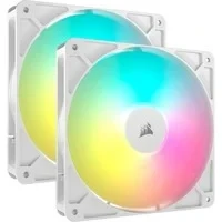 Abbildung von CORSAIR RS140 ARGB 140mm PWM Lüfter Daisy Chain Verbindung Geräuscharm Magnetisches Dome Lager Doppelpack Weiß