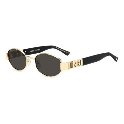 Abbildung von Dsquared2 Herren D2 0155/S 000/IR Gläser SONNENBRILLEN Metall Gold Grau Rund Normal