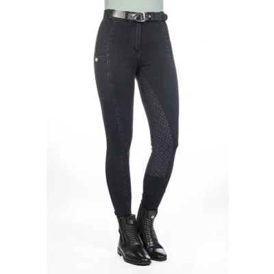 Abbildung von HKM Reithose Harbour Island Denim Full Grip Schwarz 36