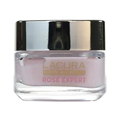 Abbildung von LACURA Skin Rose Expert Nachtcreme mit Rosenblütenwasser &amp; Pfingstrosen Extrakt für Alle Hauttypen 50ml