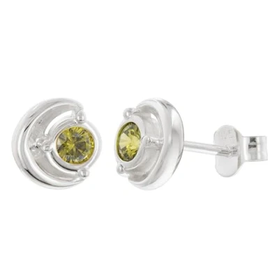 Abbildung von Acalee AC8888 19 Damen Ohrringe 925 Silber Ohrstecker Zirkonia Peridot Grün