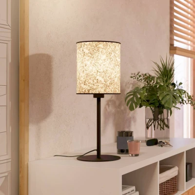 Abbildung von Tischlampe Butterburn, Höhe 47,5 cm, beige/grün, Stoff