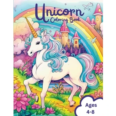 Abbildung von Unicorn Coloring Book: 50 Unique and Adorable Pages for Kids Ages 4 8