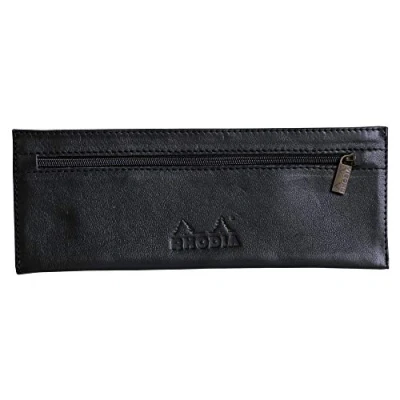 Abbildung von Rhodia 118449C ePURE Lederschlampermäppchen (schick und praktisch, ideal für unterwegs, 22 x 8,5 cm) 1 Stück, schwarz