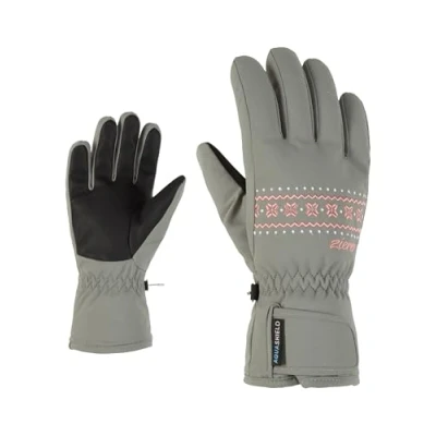 Abbildung von Ziener Kinder LAILLA Ski Handschuhe/Wintersport wasserdicht, PFC frei, Green mud, 5
