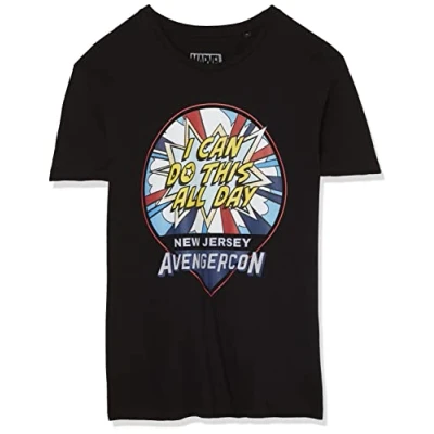 Abbildung von Marvel Herren Uxmissmts004 T Shirt, Schwarz, M