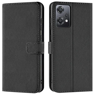Abbildung von Verco Handyhülle für OnePlus Nord CE 2 Lite 5G Hülle, Bookcase Tasche Flipcover Case [Kartenfächer/Aufstellfunktion], Schwarz
