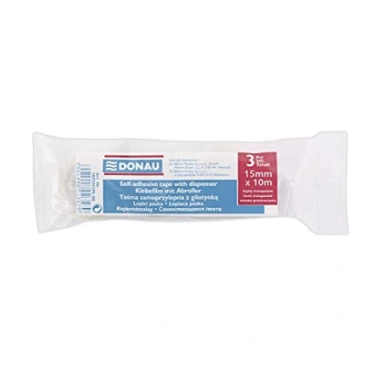 Abbildung von DONAU 7875903PL 00 Klebeband 3 Rollen Stück / 15 mm x 10 m Crystal ist ein Hoch Transparentes/ Büroklebeband