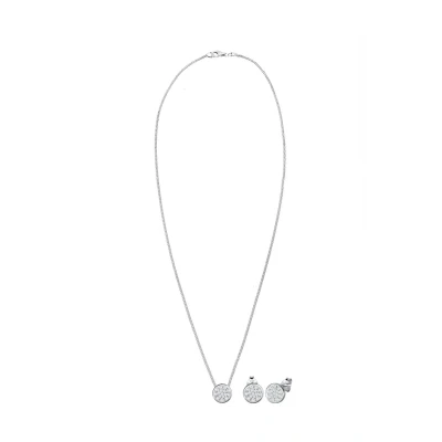 Abbildung von Elli Schmuckset Damen Kreis mit Zirkonia in 925 Sterling Silber