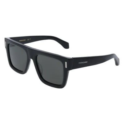 Abbildung von Ferragamo Uomo SF2063SE 001 Occhiali da sole Acetato Nero Squadrata Normale