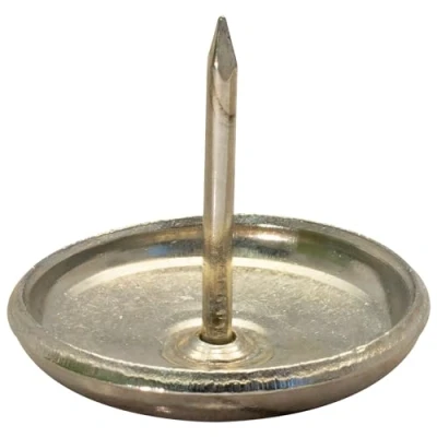 Abbildung von Wagner Nagelgleiter/Möbelgleiter 4tlg. Ø 30 x 4/24 mm, Stahlgleiter, messingfarben, zum Nageln, für robuste Böden Made in Germany 15112999