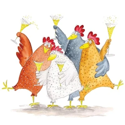 Abbildung von Ambiente® Papierserviette Celebrating Chickens, (20 St), 20 Stück