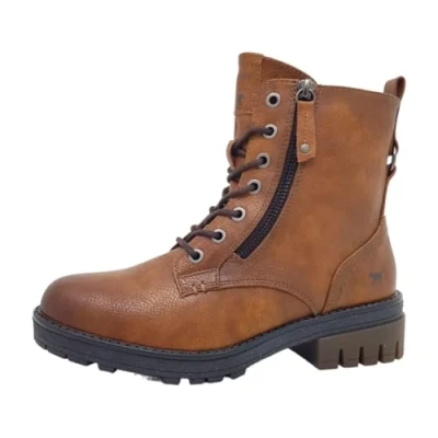 Abbildung von Mustang Schnürstiefelette, Damen, Größe: 36, Mittelbraun Schuhe