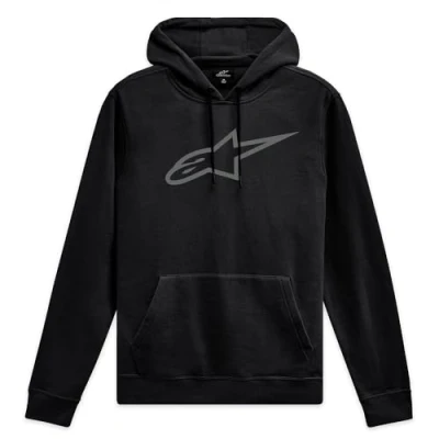 Abbildung von Alpinestars Ageless Hoodie V3 Kapuzenpullover für Herren Fleece Sweatshirt mit Kapuze Schwarz/Grau XXL