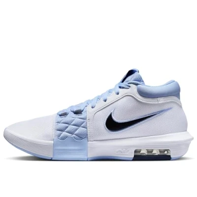 Abbildung von Nike Performance Lebron Witness VIII Basketballschuh, Herren, Größe: 42, White/thunder blue/aluminum Lederimitat/textil