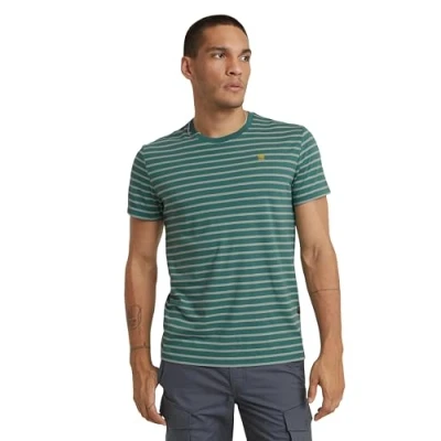 Abbildung von G Star RAW Men&#039;s Stripe r T Shirt, Mehrfarben (Wrought Iron/Blue Spruce D24941 C339 G523), XS