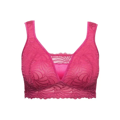 Abbildung von Ulla Popken Triangel BH, Damen, Größe: 95F, Fuchsia