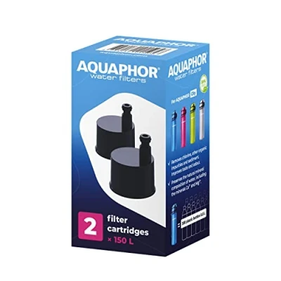 Abbildung von Aquaphor Trinkflasche CITY Filterkartusche 2er Pack, I Für alle Wasserfilter Flaschen Filtert beim Trinken