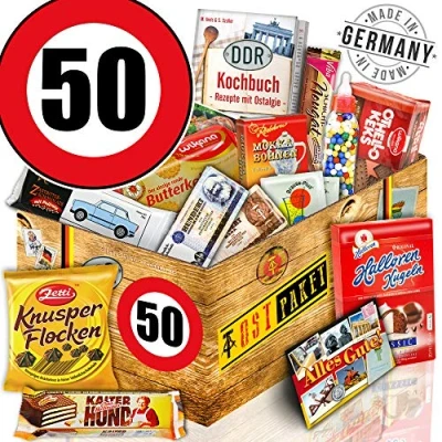 Abbildung von DDR Geschenk L Geburtstag 50 Idee Vati Suessigkeiten Korb