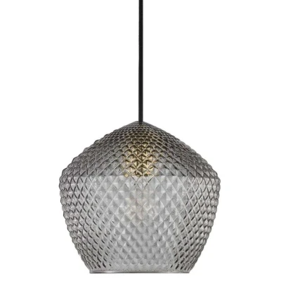 Abbildung von Nordlux Pendelleuchte ORBIFORM, ohne Leuchtmittel, Hängeleuchte, Struktur Glas Schirm, Messing Applikation
