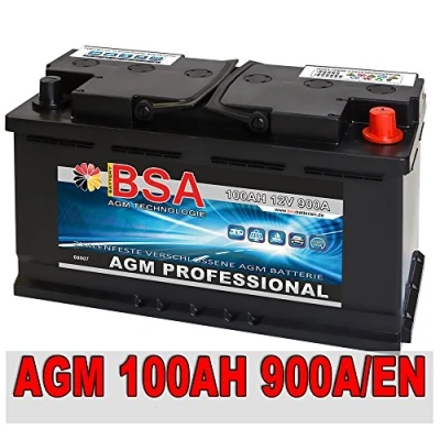 Abbildung von AGM Autobatterie 12V 100Ah 900A/EN ersetzt 92Ah 95Ah Audi BMW Mercedes Porsche