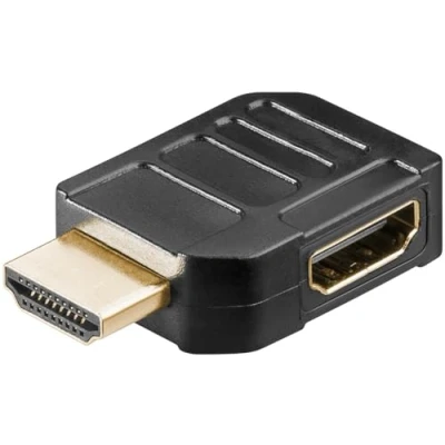 Abbildung von goobay 65745 HDMI Winkeladapter 90 Grad/Vergoldete Kontakte / Winkel 8K @ 60 Hz, 4K 120 Hz 48 Gbits/eARC, HDR
