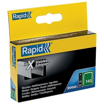Abbildung von Rapid High Performance Heftklammern Nr. 140 10 mm rostfreier Stahl Packung mit 2000 Stück