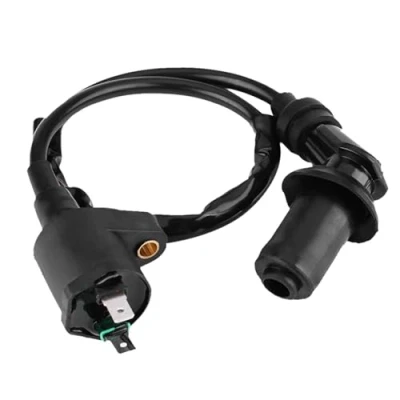 Abbildung von Motorrad Zündspule, ATV Zündspule Racing Power für GY6 50CC 125CC 150CC Motor Dirt Bike Scooter Moped(Black)